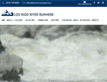 Tablet Screenshot of losriosriverrunners.com